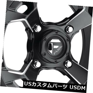 �C�O�A���z�C�[�� 14x7 ET13 Fuel D546 Assault 4x136 Black Milled Rims�i4�Z�b�g�j 14x7 ET13 Fuel D546 Assault 4x136 Black Milled Rims (Set of 4) �y���s�A���i�z