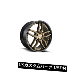 �C�O�A���z�C�[�� 20x9 ET18�j�b�`M195���g�X5x115�u�����Yw /�u���b�N���b�v�z�C�[���i4�Z�b�g�j 20x9 ET18 Niche M195 Methos 5x115 Bronze w/ Black Lip Wheels (Set of 4) �y���s�A���i�z