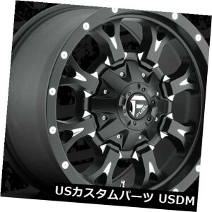 �C�O�A���z�C�[�� 17x9 ET20�R��D517�N�����N6x135 / 6x139.7�u���b�N�~���h�z�C�[���i4�Z�b�g�j 17x9 ET20 Fuel D517 Krank 6x135/6x139.7 Black Milled Wheels (Set of 4)