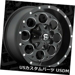海外輸入ホイール 17x9 ET-12 Fuel D525 Revolver 5x127 / 5x139.7ブラックミルドホイール(4個セット) 17x9 ET-12 Fuel D525 Revolver 5x127/5x139.7 Black Milled Wheels (Set of 4)