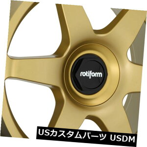 COAzC[ 18x8.5 ET35 Rotiform R118 6 x 5x100 / 5x112S[hi4Zbgj 18x8.5 ET35 Rotiform R118 Six 5x100/5x112 Gold Rims (Set of 4)