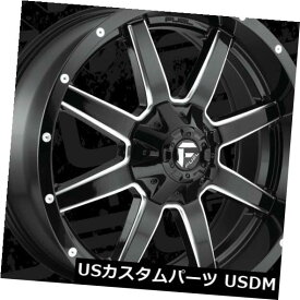 海外輸入ホイール 22x9.5 ET25 Fuel D538 Maverick 8x170 Black Milled Wheels（4個セット） 22x9.5 ET25 Fuel D538 Maverick 8x170 Black Milled Wheels (Set of 4)