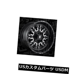 �C�O�A���z�C�[�� 22x10 ET10 Fuel D611 Stroke 6x135 / 6x139.7 Black Milled Wheels�i4�Z�b�g�j 22x10 ET10 Fuel D611 Stroke 6x135/6x139.7 Black Milled Wheels (Set of 4) �y���s�A���i�z