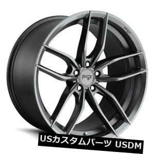 �C�O�A���z�C�[�� 22x10.5 ET40�j�b�`M204 Vosso 5x127�����Y�����i4�Z�b�g�j 22x10.5 ET40 Niche M204 Vosso 5x127 Anthracite Rims (Set of 4) �y���s�A���i�z