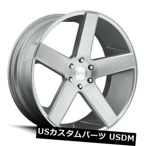�C�O�A���z�C�[�� 24x10�_�uS218�o���[5x127 ET11�u���b�V���h�V���o�[�����i4�Z�b�g�j 24x10 Dub S218 Baller 5x127 ET11 Brushed Silver Rims (Set of 4) �y���s�A���i�z