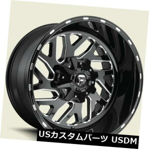 COAzC[ Fuel Triton D581 20x12 5x4.5 / 5x5.0 ET-43OXubN/~zC[i4Zbgj Fuel Triton D581 20x12 5x4.5/5x5.0 ET-43 Gloss Black/Milled Wheels (Set of 4)