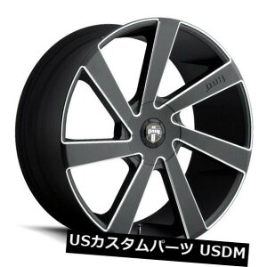�C�O�A���z�C�[�� 24x10 Dub S133 Directa 5x115/5x120.7 ET15 Black  Milled Rims (Set of 4) �y���s�A���i�z