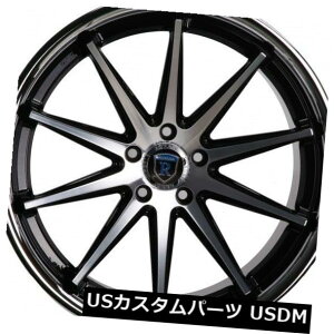 COAzC[ ni22x9 F / 22x10.5 5x120mm +15/20}VubN/N[bvzC[i4Zbgj Rohana 22x9 F/22x10.5 5x120mm +15/20 machine Black/Chrome Lip Wheels (set of 4)