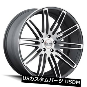 �C�O�A���z�C�[�� 22x10.5 Blaque Diamond BD-2 5x112 et30�O���t�@�C�g���H�z�C�[���i4�Z�b�g�j 22x10.5 Blaque Diamond BD-2 5x112 et30 Graphite Machined Wheels (Set of 4) �y���s�A���i�z
