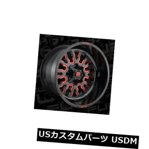 COAzC[ 22x12RD612Xg[N8x180 ET-44ubNALfBbhti4Zbgj 22x12 Fuel D612 Stroke 8x180 ET-44 Black w/Candy Red Rims (Set of 4)