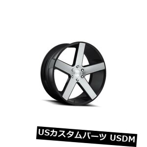 �C�O�A���z�C�[�� 24x10 DUB S217 5x5.0 ET11 RBL-Gloss BLK BSH�z�C�[���i4�Z�b�g�j 24x10 DUB S217 5x5.0 ET11 RBL-Gloss BLK BSH Wheels (Set of 4) �y���s�A���i�z