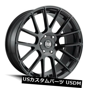 �C�O�A���z�C�[�� 24x9.5 DUB S205 6x5.5 ET30�u���b�N�����i4�Z�b�g�j 24x9.5 DUB S205 6x5.5 ET30 Black Rims (Set of 4) �y���s�A���i�z