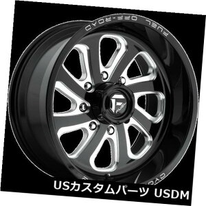 �C�O�A���z�C�[�� �R������20x12 8x6.5 ET-43�u���b�N�~���hGls�z�C�[���i4�Z�b�g�j Fuel Flow 20x12 8x6.5 ET-43 Black Milled Gls Wheels (Set of 4) �y���s�A���i�z
