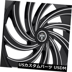 �C�O�A���z�C�[�� 24x10 Dub S239 Delish 5x120.7/5x127 ET5 Black  Milled Wheels (Set of 4) �y���s�A���i�z