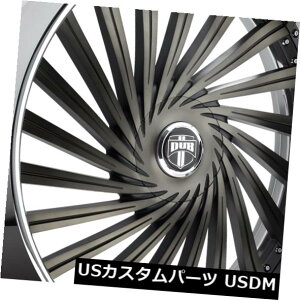 �C�O�A���z�C�[�� 26x10�_�uS241 Daze 5x120.7 / 5x127 ET5�u���b�N�}�V�j���O�t�F�C�X�����i4�Z�b�g�j 26x10 Dub S241 Daze 5x120.7/5x127 ET5 Black Machined Face Rims (Set of 4) �y���s�A���i�z
