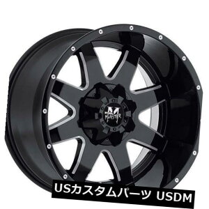 COAzC[ 4{20x12X^[zC[M08OXubŃAH̃yItɕ 4pcs 20x12 Monster Wheels M08 Gloss Black Milled Off Road NIB
