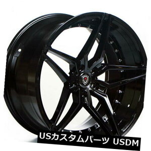 海外輸入ホイール 20 "スタッガードマーキーホイール3259ブラックリムフィットメルセデスベンツCLS55 AMG 20" Staggered Marquee Wheels 3259 Black Rims fit Mercedes Benz CLS55 AMG