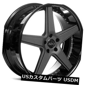 COAzC[ 22 "X^K[hAUhzC[AZ008}bgubNw / BKbvtBbgMBZ CLS55 AMG 22" Staggered Azad Wheels AZ008 Matte Black w/ BK Lip Rims fit MBZ CLS55 AMG