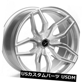 海外輸入ホイール 20インチスタッズドンツホイールRiinaシルバーリムフィットマセラティグランツーリスモ 20" Staggered Donz Wheels Riina Silver Rims fit Maserati GranTurismo