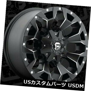 �C�O�A���z�C�[�� 18x9 Fuel D546 Assault 5x139.7/5x150 ET-12 Black  Milled Rims (Set of 4) �y���s�A���i�z