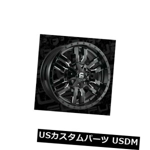 �C�O�A���z�C�[�� 20x9 Fuel D595 Sledge 8x180 ET20 Black  Milled Rims (Set of 4) �y���s�A���i�z