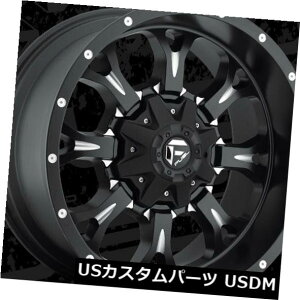 �C�O�A���z�C�[�� 20x10 Fuel D517 Krank 8x170 ET-24 Black  Milled Rims (Set of 4)