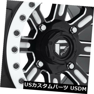 �C�O�A���z�C�[�� 15x7 Fuel D910 Hardline Utv 4x156 ET38 Black  Milled Wheels (Set of 4) �y���s�A���i�z