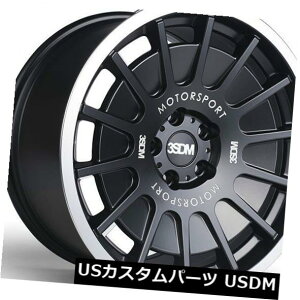 �C�O�A���z�C�[�� 18X8.5 3SDM 0.66 5X112 +42�T�e���u���b�N�|���b�V�����b�v�z�C�[���i4�Z�b�g�j 18X8.5 3SDM 0.66 5X112 +42 Satin Black Polished Lip Wheels (Set of 4)
