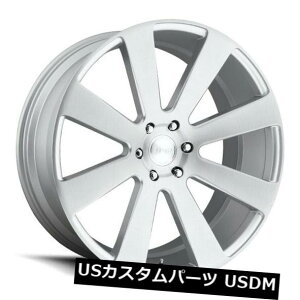 �C�O�A���z�C�[�� 22x9.5�_�uS213 8�{�[��6x139.7 ET30�N�уV���o�[�����i4�Z�b�g�j 22x9.5 Dub S213 8-Ball 6x139.7 ET30 Brushed Silver Rims (Set of 4) �y���s�A���i�z