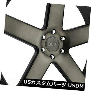 �C�O�A���z�C�[�� 22x9.5�_�uS116�o���[5x127 ET11�u���b�N�}�V�j���O�h�t�F�C�X�����i4�Z�b�g�j 22x9.5 Dub S116 Baller 5x127 ET11 Black Machined Face Rims (Set of 4) �y���s�A���i�z