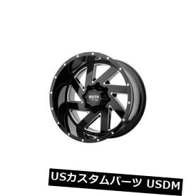 海外輸入ホイール 20x12 MOTO METAL MELEE 5x127 / 5x139.7 ET-44ブラックミルドホイール（4個セット） 20x12 MOTO METAL MELEE 5x127/5x139.7 ET-44 Black Milled Wheels (Set of 4)