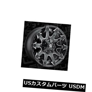 COAzC[ 20x10 Fuel D578 Battle Axe 5x114.3/5x127 ET-18 Black  Milled Rims (Set of 4)