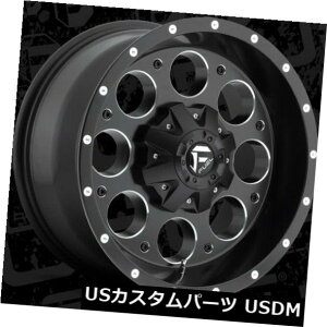 海外輸入ホイール 20x9 Fuel D525 Revolver 5x139.7/5x150 ET1 Black  Milled Rims (Set of 4)