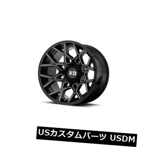 COAzC[ KMCɂ20x10 XDV[YCHOPSTIX 6x135 ET-24ubN~hi4Zbgj 20x10 XD SERIES BY KMC Rims CHOPSTIX 6x135 ET-24 Black Milled Rims (Set of 4)