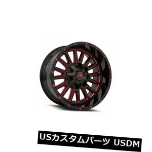 COAzC[ 20x12AJIt[hA105 6x120 ET-44ubNbheBgzC[i4Zbgj 20x12 American Off-Road A105 6x120 ET-44 Black Red Tint Wheels (Set of 4)