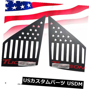 hAs[ q_C2016-2019c[\̂߂Cs[EBhEX|[cv[gbhSAJ C Pillar Window Sports Plate Red Logo American Flag For HYUNDAI 2016-2019 Tucson