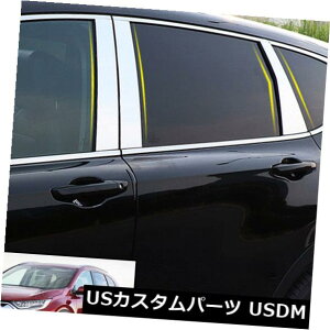 �h�A�s���[ �z���_CR-V CRV 2017 2018�p�X�e�����X�N���[���E�B���h�E�s���[�|�X�g�J�o�[�g����6�{ Stainless Chrome Window Pillar Post Cover Trim 6pcs For Honda CR-V CRV 2017 2018 �y���s�A���i�z