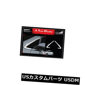 �h�A�s���[ 2012 2014 Kia Forte�̂��߂̃N�������̓y��A�̒��̒������̃g�����J�o�[2p�FK3 Chrome Window Sill A Pillar Molding Trim Cover 2p For 2012 2014 Kia Forte : K3