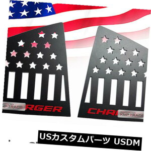 hAs[ hbW2006-2016N̏[d̂߂C̒̑̃X|[c̔ł̐ԂS̃AJ̍ C Pillar Window Sports Plate Red Logo American Flag for DODGE 2006-2016 Charger