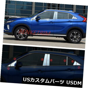 hAs[ OHGNvXNX18-2019X`[N[EBhEs[|Xgpg14X For Mitsubishi Eclipse Cross 18-2019 steel Chrome Window Pillar Posts trim 14X