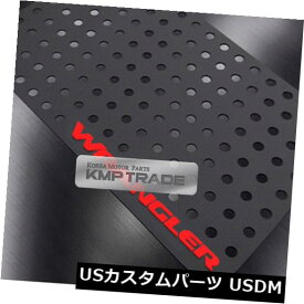 ドアピラー ジープ2018-19ラングラールビコン用Cピラーウィンドウスポーツプレートマットブラックレッド C Pillar Window Sports Plate Matt Black Red For JEEP 2018-19 Wrangler Rubicon