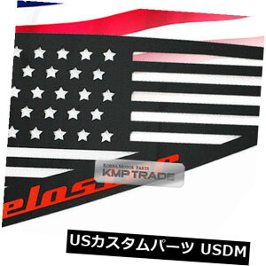 hAs[ HYUNDAI 2011-17 VelosterCs[EBhEX|[cv[gbhSAJ C Pillar Window Sports Plate Red Logo American Flag For HYUNDAI 2011-17 Veloster