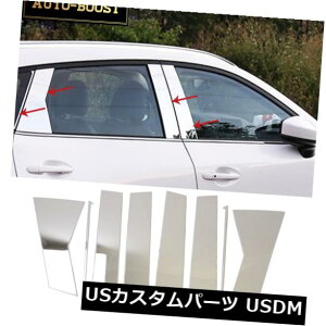 hAs[ }c_CX-5 2017-19̂߂10xXeX|Ԃ̑̒S̒̃gJo[ 10x Stainless Steel Car Window Center Pillars Trim Cover For Mazda CX-5 2017-19