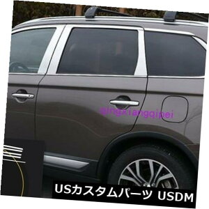 �h�A�s���[ �X�e�����X���̊O���̑��̒��͎O�HOutlander 2016-2018�̂��߂ɐ����܂� Stainless Exterior Window Pillar Posts trim For Mitsubishi Outlander 2016-2018 �y���s�A���i�z