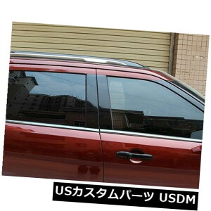 �h�A�s���[ �t�H�[�h�G�N�X�v���[���[2013-2017�N�̂��߂̍����X�e�����X�Ԃ̑��̒��̃T�C�h�J�o�[�̃g���� BLACK Stainless Car Windows Pillar Side Cover Trim for Ford Explorer 2013-2017