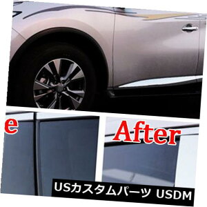 �h�A�s���[ ���Y�G�N�X�g���C�����[�O2014-2017�p8x�X�e�����X�X�`�[���E�B���h�E�s���[�|�X�g�g���� 8x Stainless Steel Window Pillar Posts Trim For Nissan X-Trail Rogue 2014-2017 �y���s�A���i�z