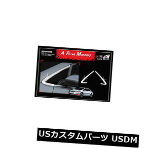 �h�A�s���[ 12 13 14 Kia Forte�̂��߂̃N�������̓y��A�̒��̒������̃g�����J�o�[2p�FK3 Chrome Window Sill A Pillar Molding Trim Cover 2p For 12 13 14 Kia Forte : K3