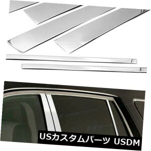 hAs[ 2010-2017NGMC̒ñXeX|̃ÑhA̒̃|Xg̃g For 2010-2017 GMC Terrain Stainless Steel Chrome Window Door Pillar Post Trims