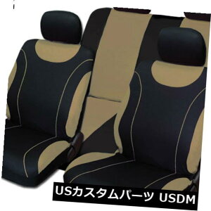 V[gJo[ Kia̐VƉF̕z̃J[gbÑV[gJo[tMtgtZbg For Kia New Black and Tan Cloth Car Truck Seat Covers With Gift Full Set