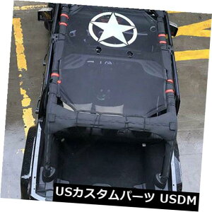 bVgbvJo[ tBbgW[vO[JK 4hAt@CuX^[[tbVTVF[hgbvJo[UVveNV fit Jeep Wrangler JK 4 Door Five Star Roof Mesh Sunshade Top Cover UV Protect